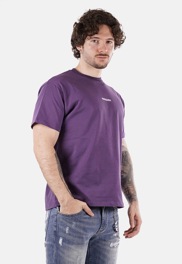 Maglietta Donna Con Cappuccio E Stampa Pallavolo: T-Shirt Casual Viola Manica Corta, Morbida E Traspirante
