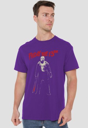 Cotton Soul, FRIDAY THE 13TH/CHCHCH AHAHAH - Print T-shirt - purple