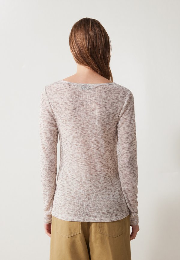 Long sleeved top - mottled beige2