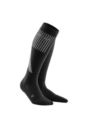 COLD WEATHER COMPRESSION SOCKS RUNNING KNEE HIGH MEN - MADE IN GERMANY - Sportsocken - black