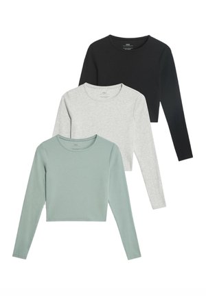 3PK RICH - T-shirt à manches longues - green mix