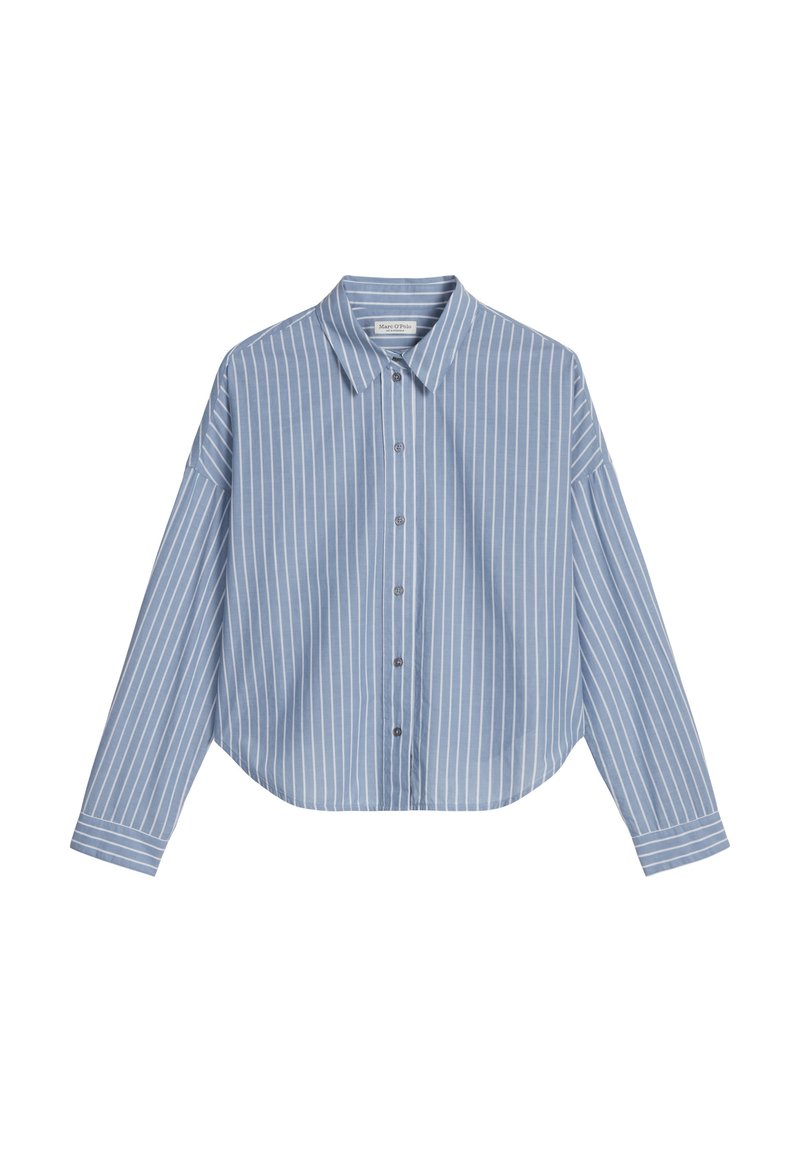 Marc O'Polo CAPE SHAPE LONG SLEEVE KENT COLLAR STRIPED CHAMBRAY ...