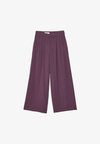 RUSTIC WIDE-LEG TROUSERS - Pantalon classique - dark red