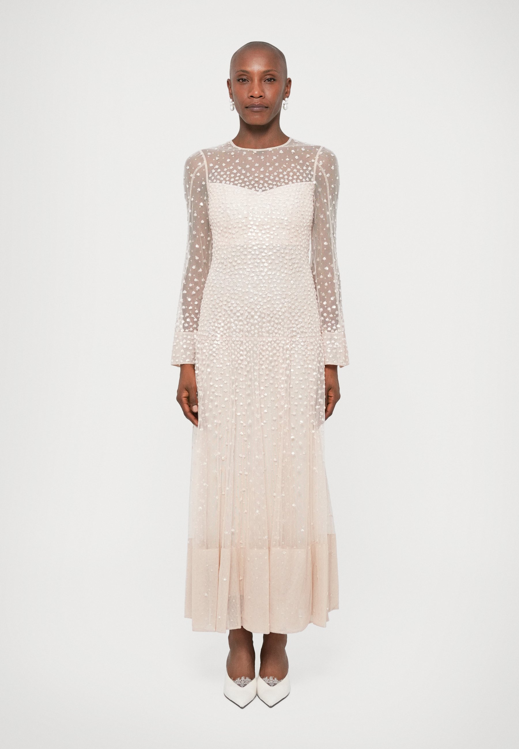 Needle & Thread CASCADE LONG SLEEVE GOWN - Occasion wear - oyster/beige -  Zalando.ie