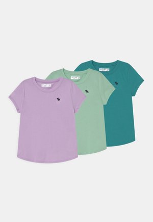 CORE CREW TEE 3 PACK - Basic T-shirt - orchid bloom/green blue state/grayed jade