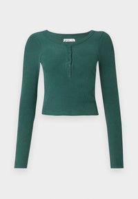 Cozy Ribbed Seamless Fabric Icon Henley - Topper langermet - bistro green