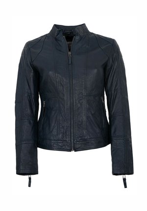 VIGNI - Leather jacket - dunkelblau