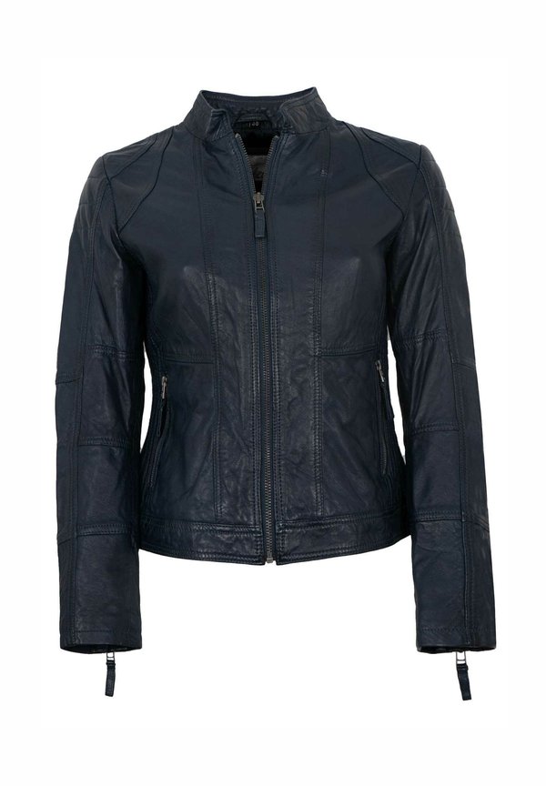 VIGNI - Lederjacke - dunkelblau