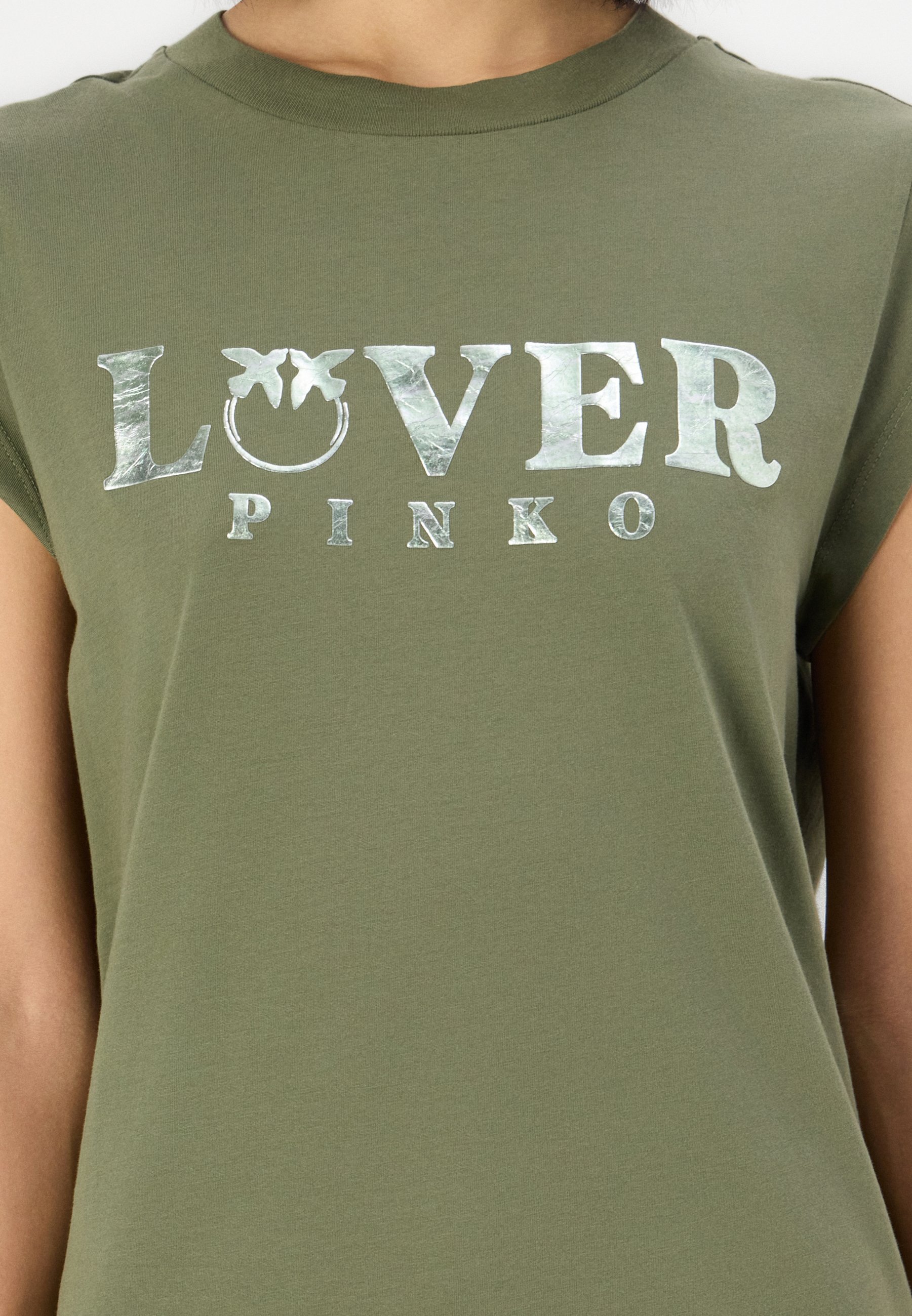 Pinko MARRAKECH MYLAR LOVER - T-shirt con stampa - green