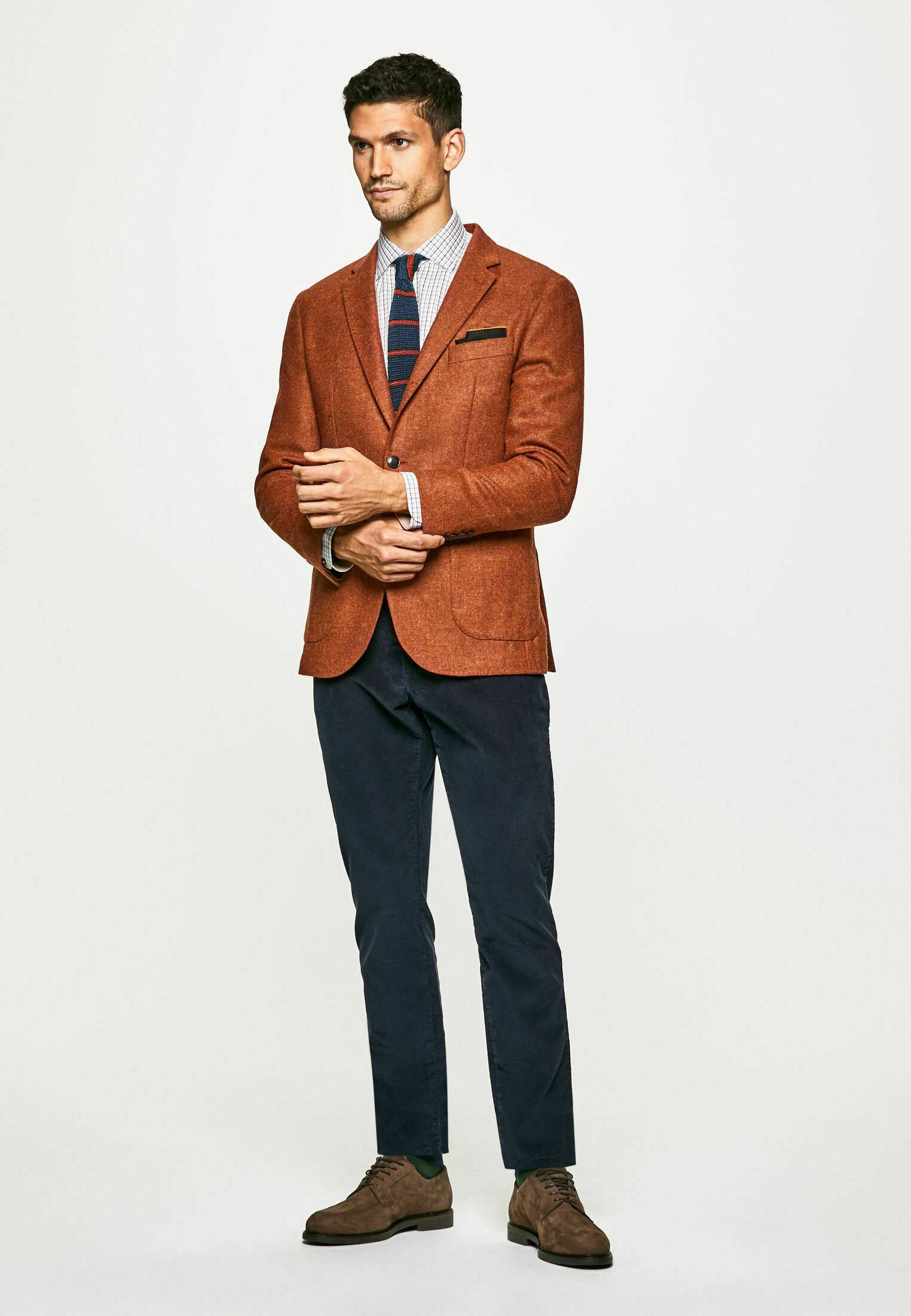 rust orange blazer