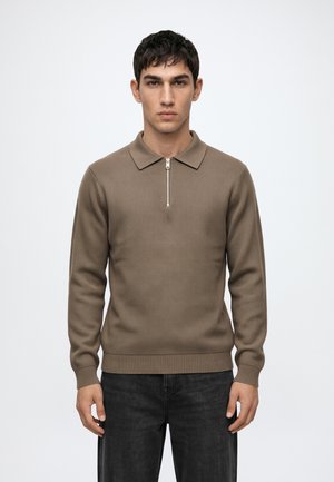 Selected, SLHDANE HALF ZIP  - Блуза с дълги ръкави - morel