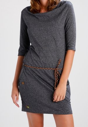 Robe en jersey - mottled anthracite