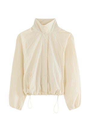 New Look, BUTTON UP OVERSIZED WINDBREAKER JACKET - Lichte jas - cream