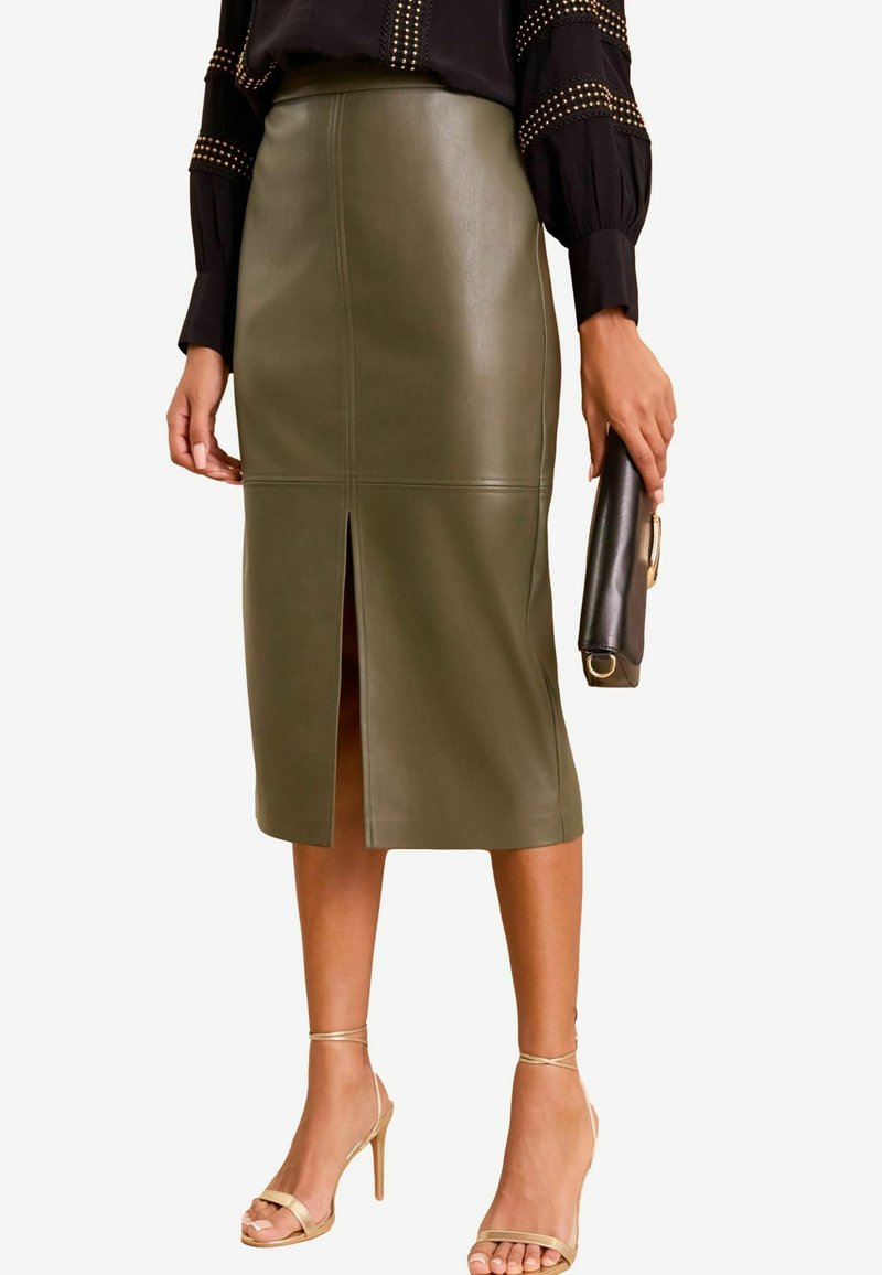 Love & Roses MIDI PETITE  - Ozko oprijeto krilo - green