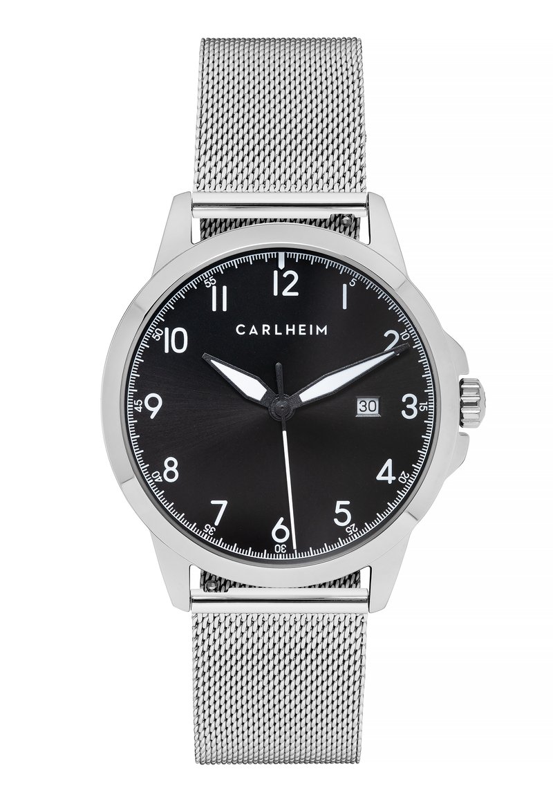 Carlheim Herenhorloges Carl 4007 Silver Japans kwartsuurwerk, zilver
