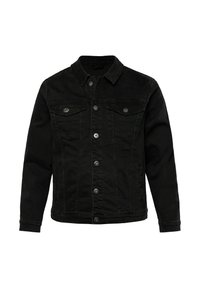 4 POCKETS BUTTON BAND - Spijkerjas - black