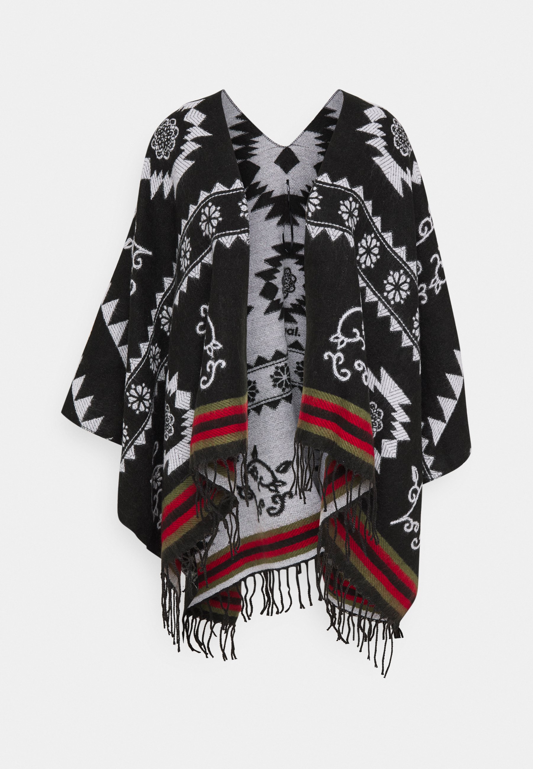 Desigual Poncho Freedom Reversible Cape Black Zalando Co Uk