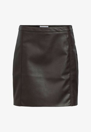 Object, SKIRT HIGH WAISTED - Jupe portefeuille - seal brown
