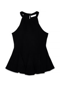 HALTERNECK PLEATED - Palaidinė - black