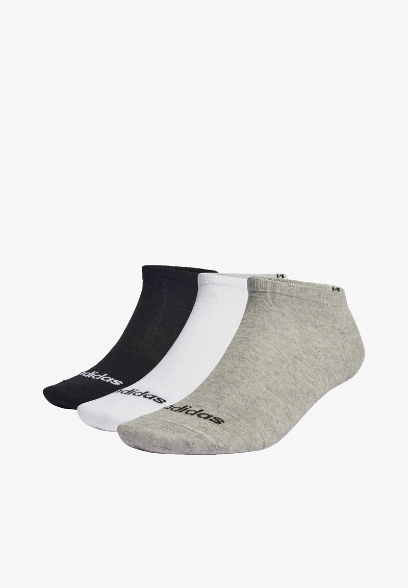 adidas Performance LOW 3PACK - Calcetines tobilleros - medium grey heather white black