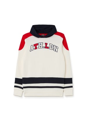 ATHLDN EMBROIDERY - Jersey con capucha - white blue red
