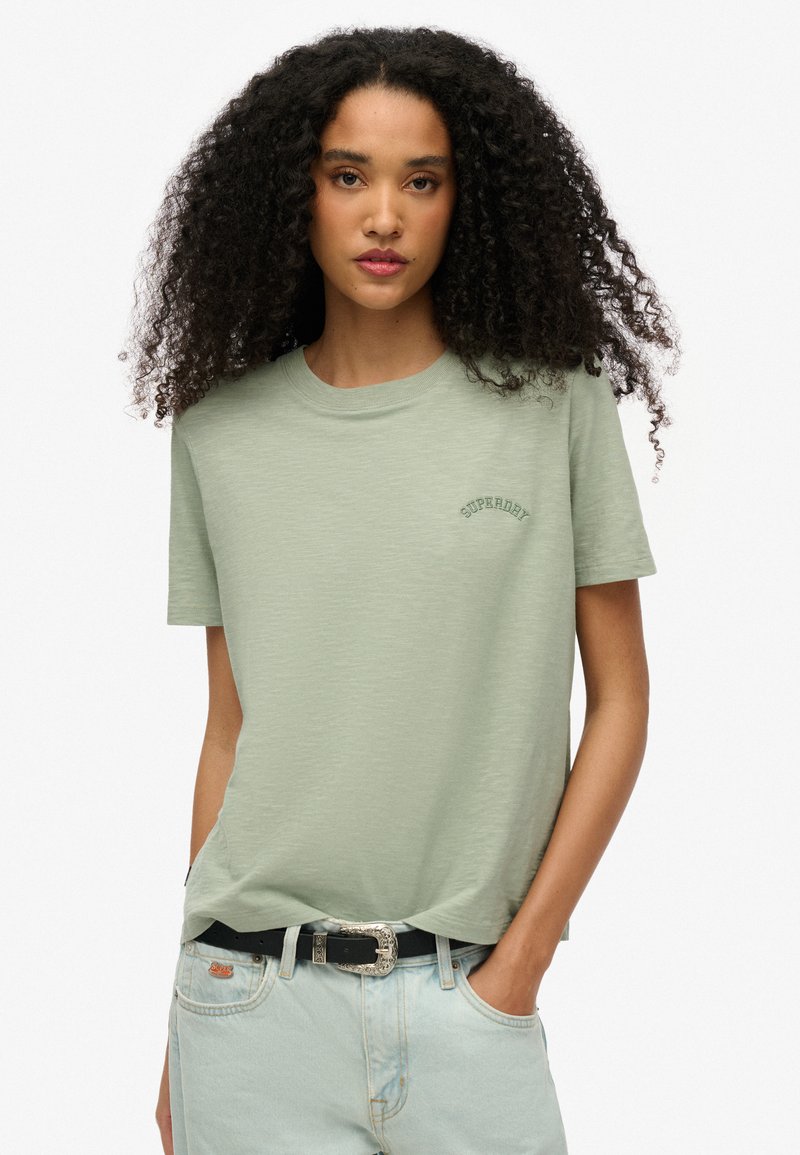Superdry & Co ESSENTIAL LOGO WASHED  - T-shirts basic - pad green
