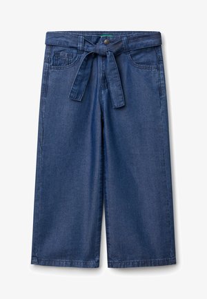 United Colors of Benetton, WIDE WITH BELT - Jeans a sigaretta - dark blue denim