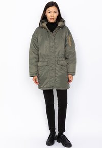 Schott HOODED - Wintermantel - sage kaki