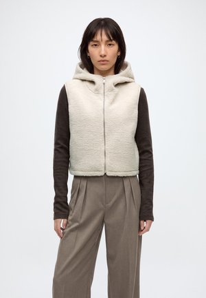 VILA, VIRIDA HOOD VEST - Жилетка - birch