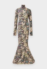 LONG SLEEVE TURTLE FISHTAIL GOWN - Obleka iz džersija - multi coloured