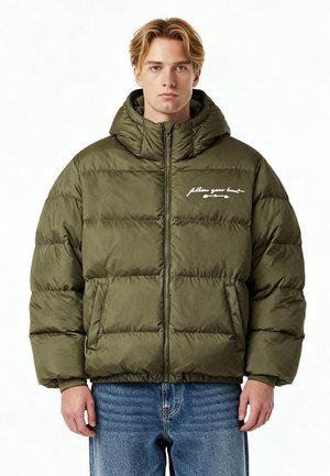 FOLLOW YOUR HEART EMBROIDERY UNISEX  - Veste d'hiver - khaki