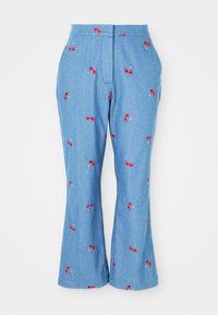 LOLA CROPPED TROUSERS - Pantalones - blue
