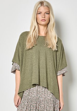 WAFFLE  - Camiseta estampada - khaki