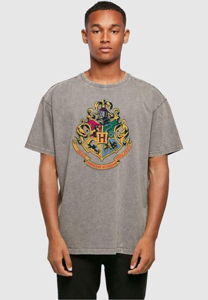 HARRY POTTER - HOGWARTS CREST  ACID WAS - Print T-shirt - asphalt