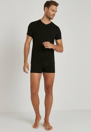 DAILY CLIMAWOOL V NECK - Caraco - black