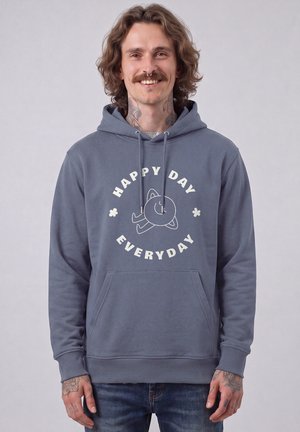 watapparel, HAPPY DAY EVERYDAY UNISEX - Kapuzenpullover - blue grey