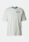 PINSTRIPE TEE - Marškinėliai su spaudiniu - off-white/blue