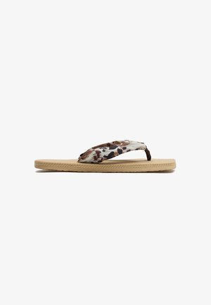 INSIDE, CHANCLAS PUNTERA CUADRADA - Sandalias de dedo - beige