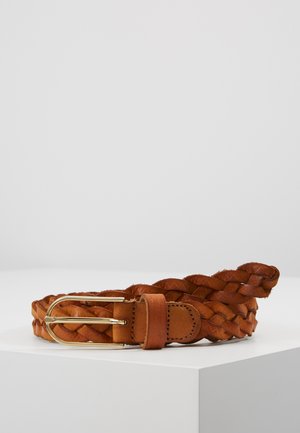 Braided belt - cognac