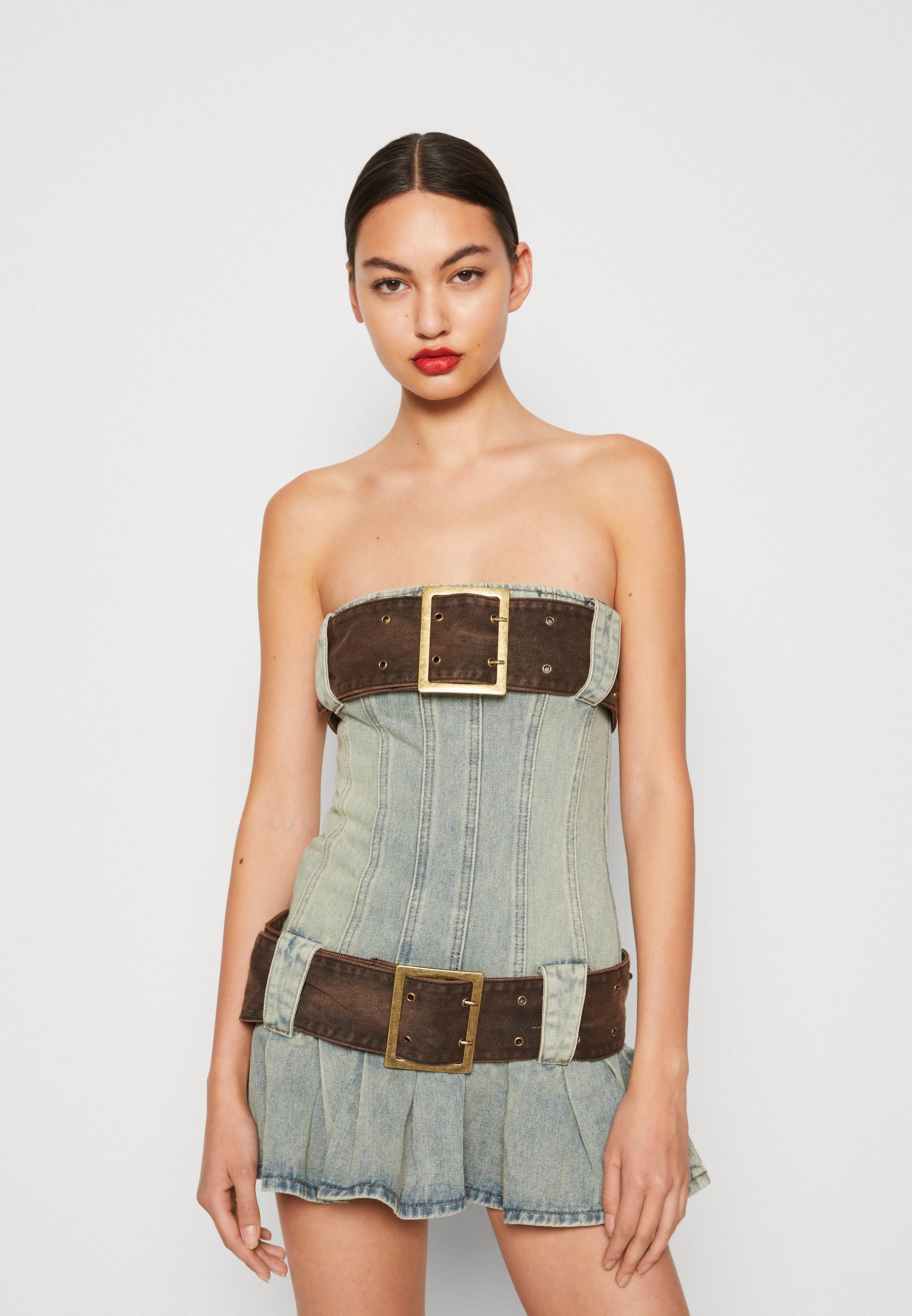 denim dress jaded london Shop Liberty 2 In 1 Detachable Denim Blue Midi Dress | Jaded London