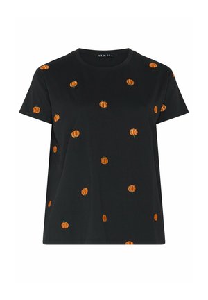 Yours Clothing, PLUS SIZE CASUAL TOPS - Print T-shirt - black