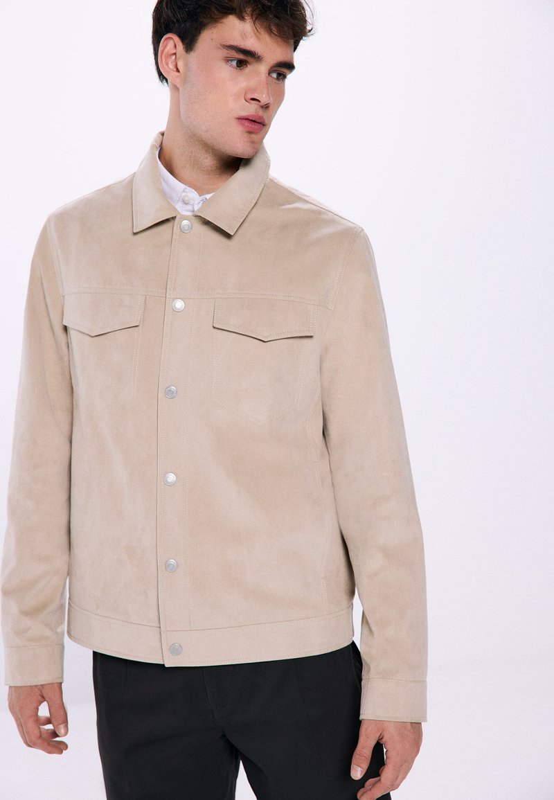 Springfield Jacket Men Springfield Faux leather jacket - sand - Zalando