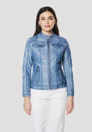 BIKER - Chaqueta de cuero sintético - azul   blue