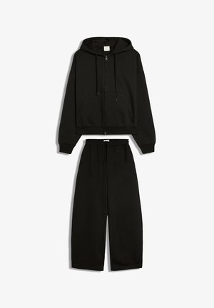 Bershka, SET HOODIE ZIP +BALLOON TROUSERS - Survêtement - black