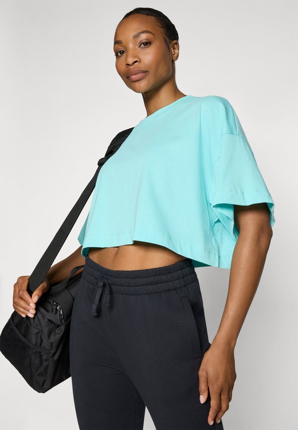 CROPPED - Print T-shirt - basic turquoise2