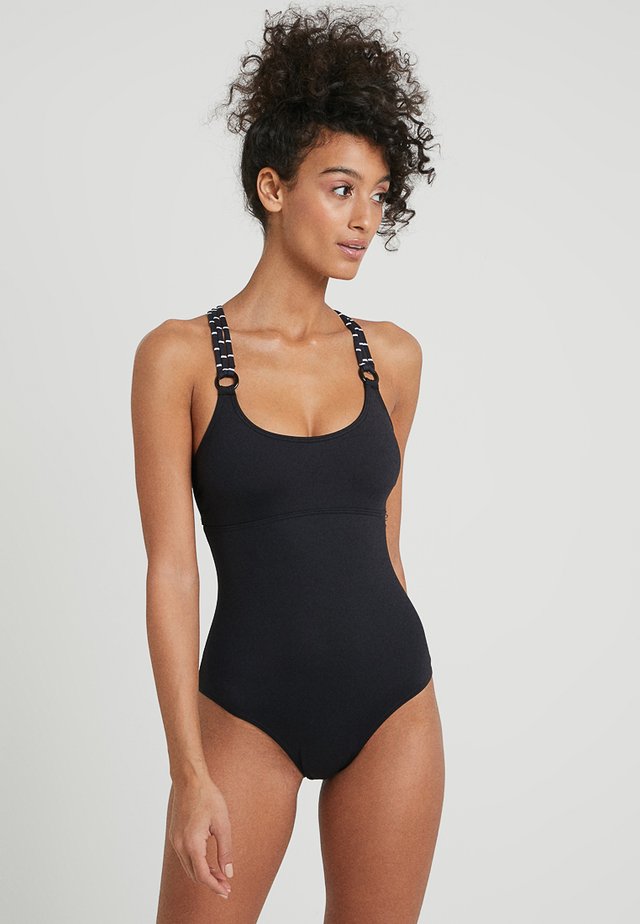 MOONRISE BEACH PADDED HALTERNECK SWIMSUIT - Uimapuku - black