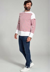 Armor lux AMIRAL MARINIÈRE - Maglietta a manica lunga - blanc/braise
