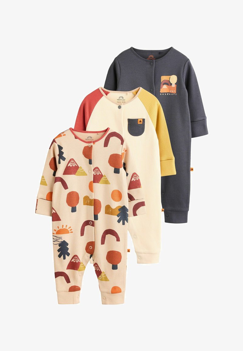 Next REGULAR FIT - PATTERNED 3 PACK - Pidžaamad - brown khaki