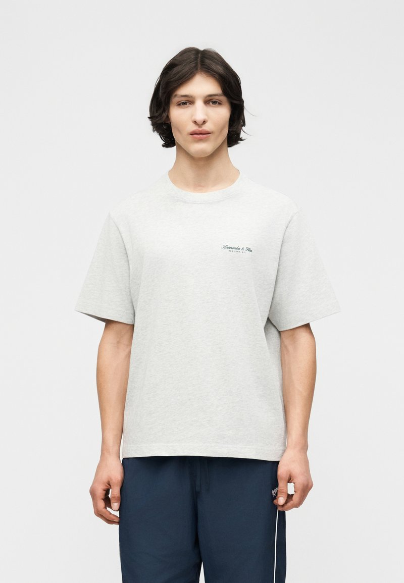 Abercrombie & Fitch SCRIPT LOGO - Jednoduché tričko - grey