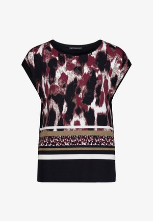 Betty Barclay, BETTY BARCLAY MIT AUFDRUCK BLUSENSHIRT - T-shirt imprimé - black dark red
